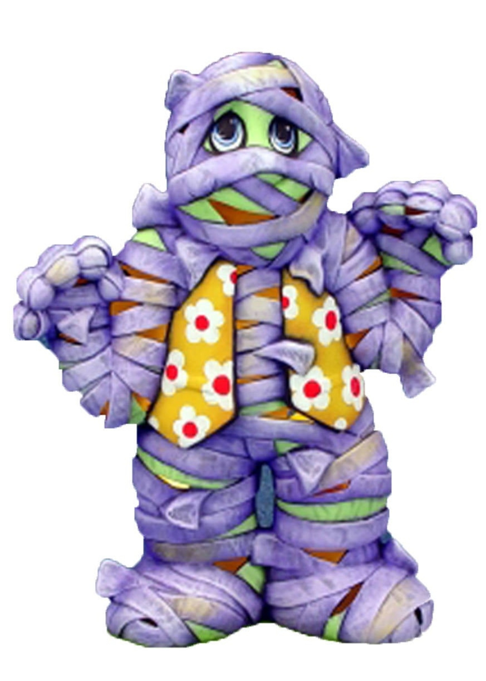 Creative Kreations Ceramics and Gifts Mummy 15" with Cut out and Clip light Ceramic Bisque, Ready To Paint