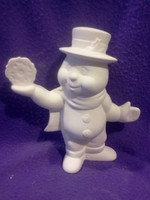 Creative Kreations Ceramics and Gifts Snowman with Snowflake on his hand 7" ready to paint ceramic bisque