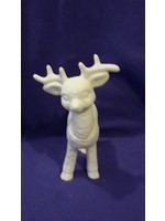 Creative Kreations Ceramics and Gifts Softy Reindeer looking ahead ready to paint 10 1/2" x 8" ceramic bisque