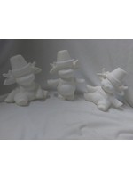 Creative Kreations Ceramics and Gifts Cracked Pot Reindeer 5" set of 3 Ceramic Bisque, Ready to Paint