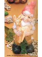 Creative Kreations Ceramics and Gifts Gnome with Baby Deer ready to paint 12" ceramic bisque