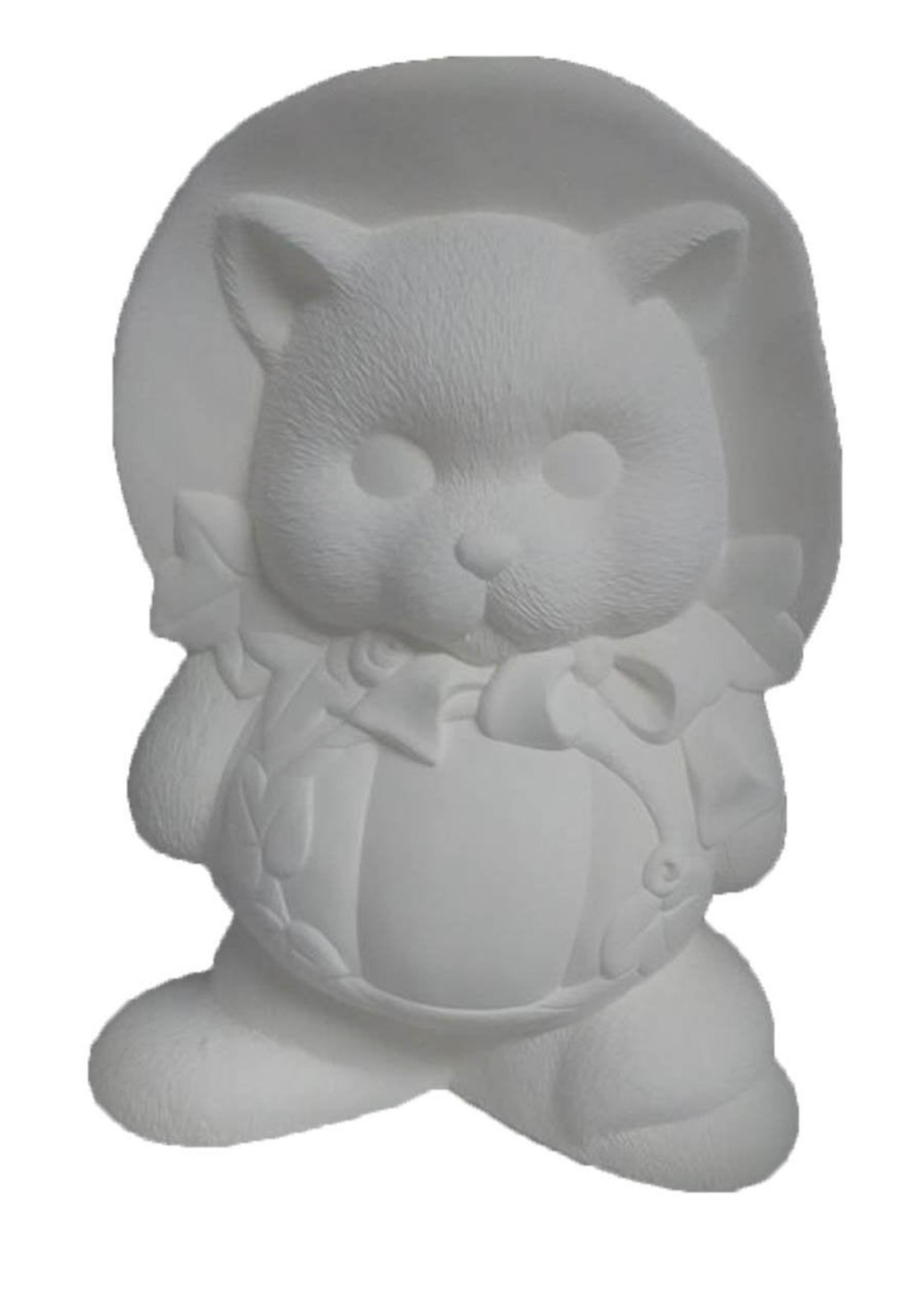 Creative Kreations Ceramics and Gifts Witch Kitty with Pumpkin Belly 12" Ceramic Bisque, Ready to Paint