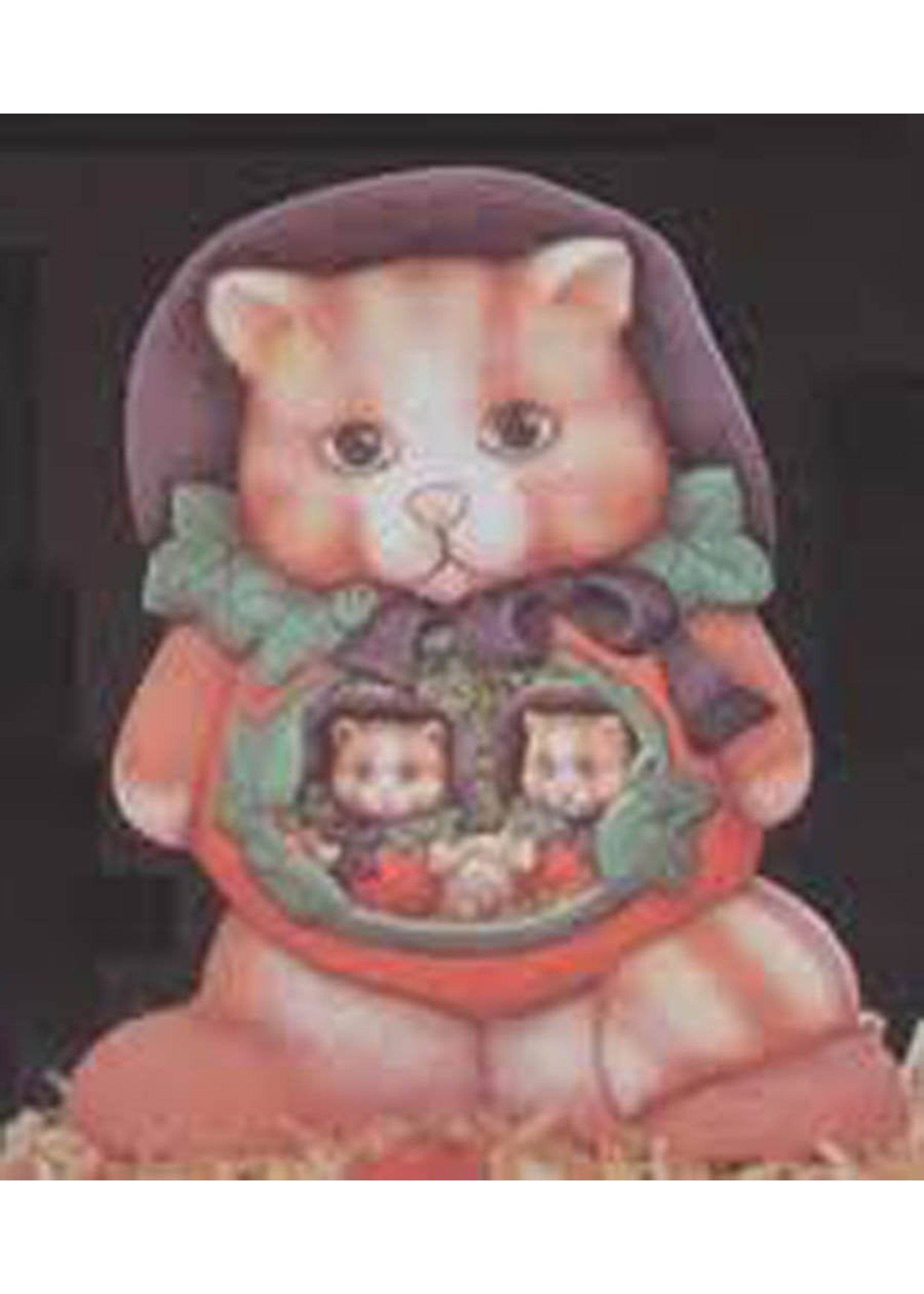 Creative Kreations Ceramics and Gifts Witch Kitty with Pumpkin Belly 12" Ceramic Bisque, Ready to Paint
