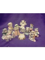 Creative Kreations Ceramics and Gifts Cat Nativity 12 piece 3" - 5" ceramic bisque, ready to paint