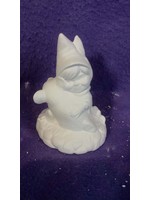 Creative Kreations Ceramics and Gifts Child gnome holding mouse 4" ready to paint ceramic bisque