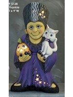 Creative Kreations Ceramics and Gifts Ms Frankie 16" ready to paint ceramic bisque with cut outs and clip light