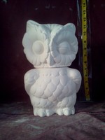 Creative Kreations Ceramics and Gifts Owl Canister / Cookie Jar 11" Ceramic Bisque, Ready to Paint