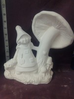 Creative Kreations Ceramics and Gifts Girl Gnome with Mushroom 9 1/2" Ceramic Bisque, Ready To Paint