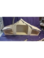 Creative Kreations Ceramics and Gifts Nativity Creche ( Stable ) 3 piece Ceramic bisque, ready to paint