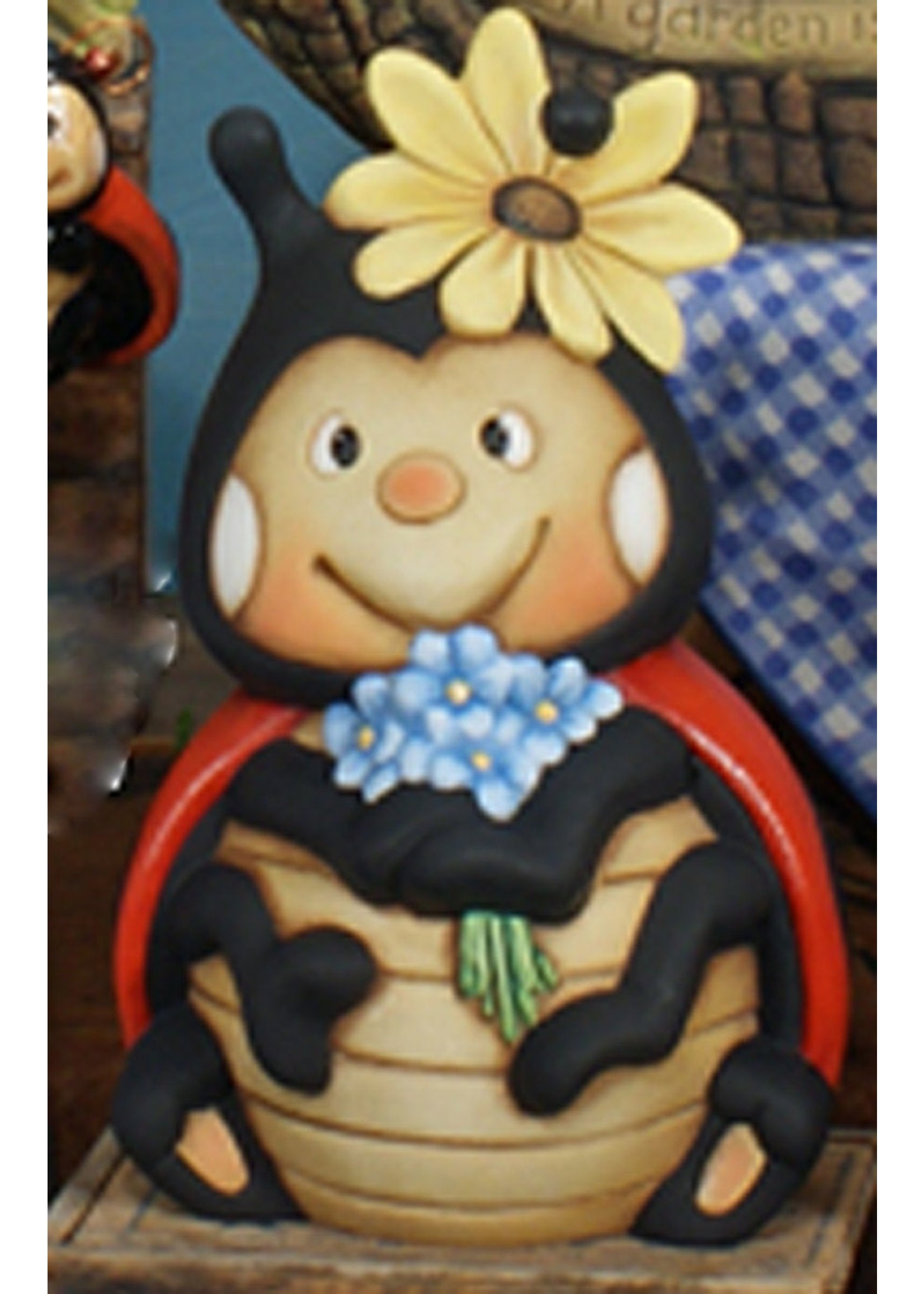 Creative Kreations Ceramics and Gifts MR Gent Lady Bug 8" Ceramic Bisque, Ready To Paint