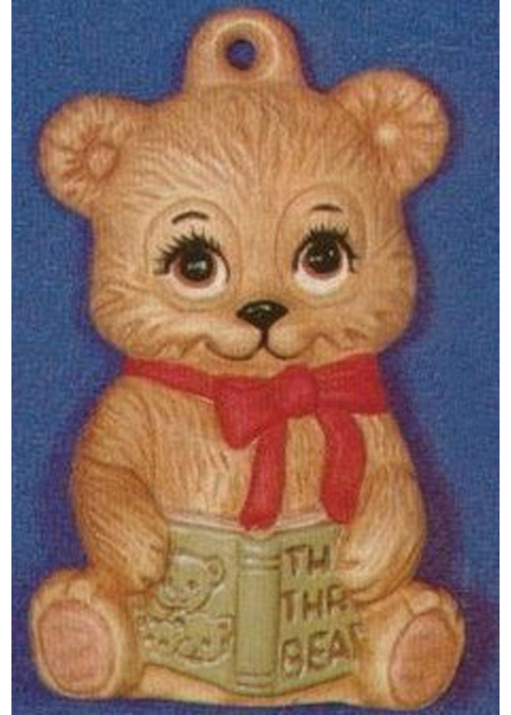 Creative Kreations Ceramics and Gifts Teddy Bear w book Ornament 3" Ceramic Bisque, Ready To Paint