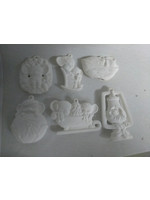 Creative Kreations Ceramics and Gifts Mice ornaments Asst #2 set of 6 ceramic bisque, ready to paint