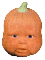Creative Kreations Ceramics and Gifts Halloween Pumpkins 7" set of 3 Ceramic bisque, ready to paint
