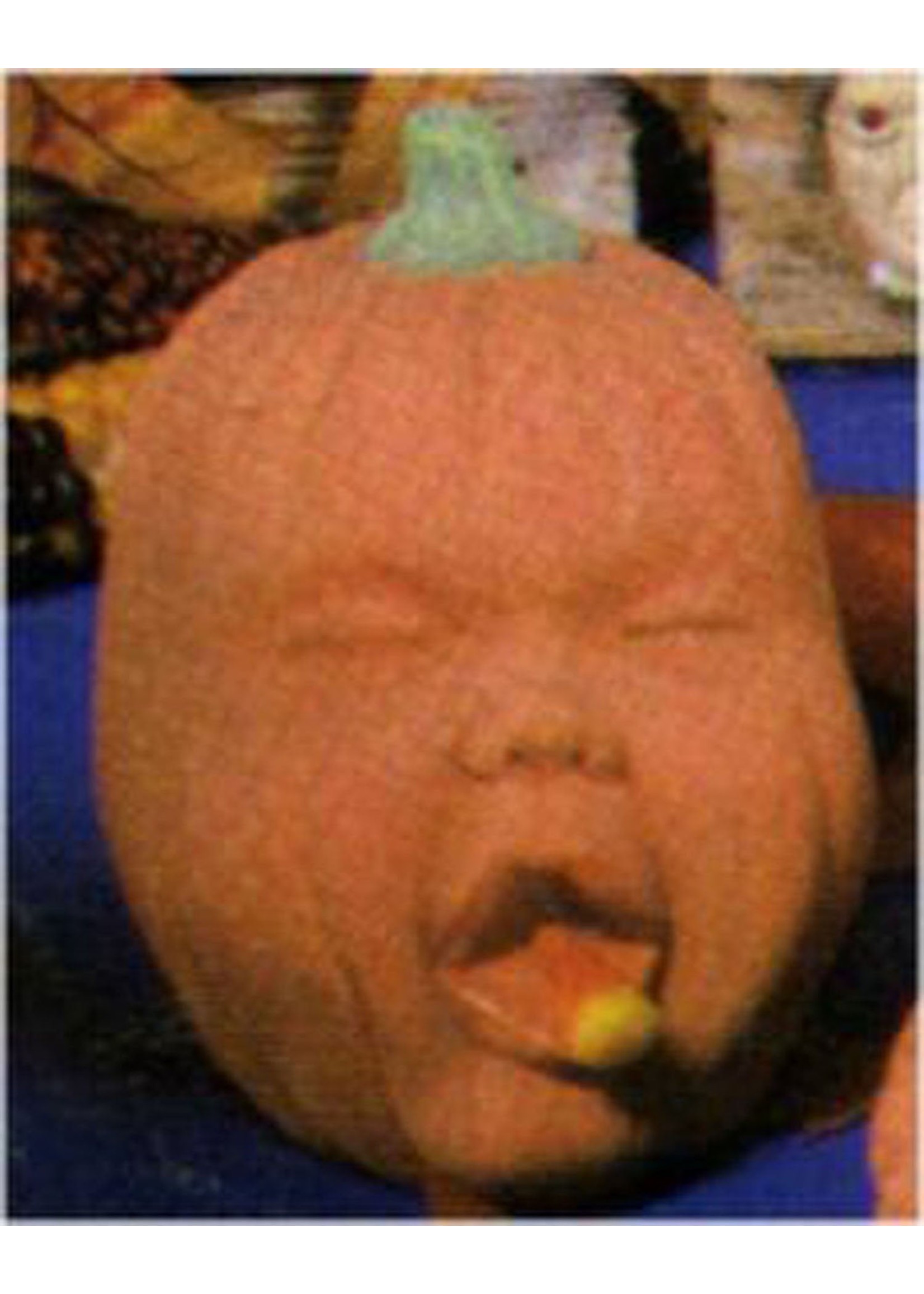 Creative Kreations Ceramics and Gifts Halloween Pumpkins 7" set of 3 Ceramic bisque, ready to paint