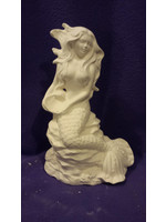 Creative Kreations Ceramics and Gifts Mermaid  8" Ceramic Bisque Ready to Paint