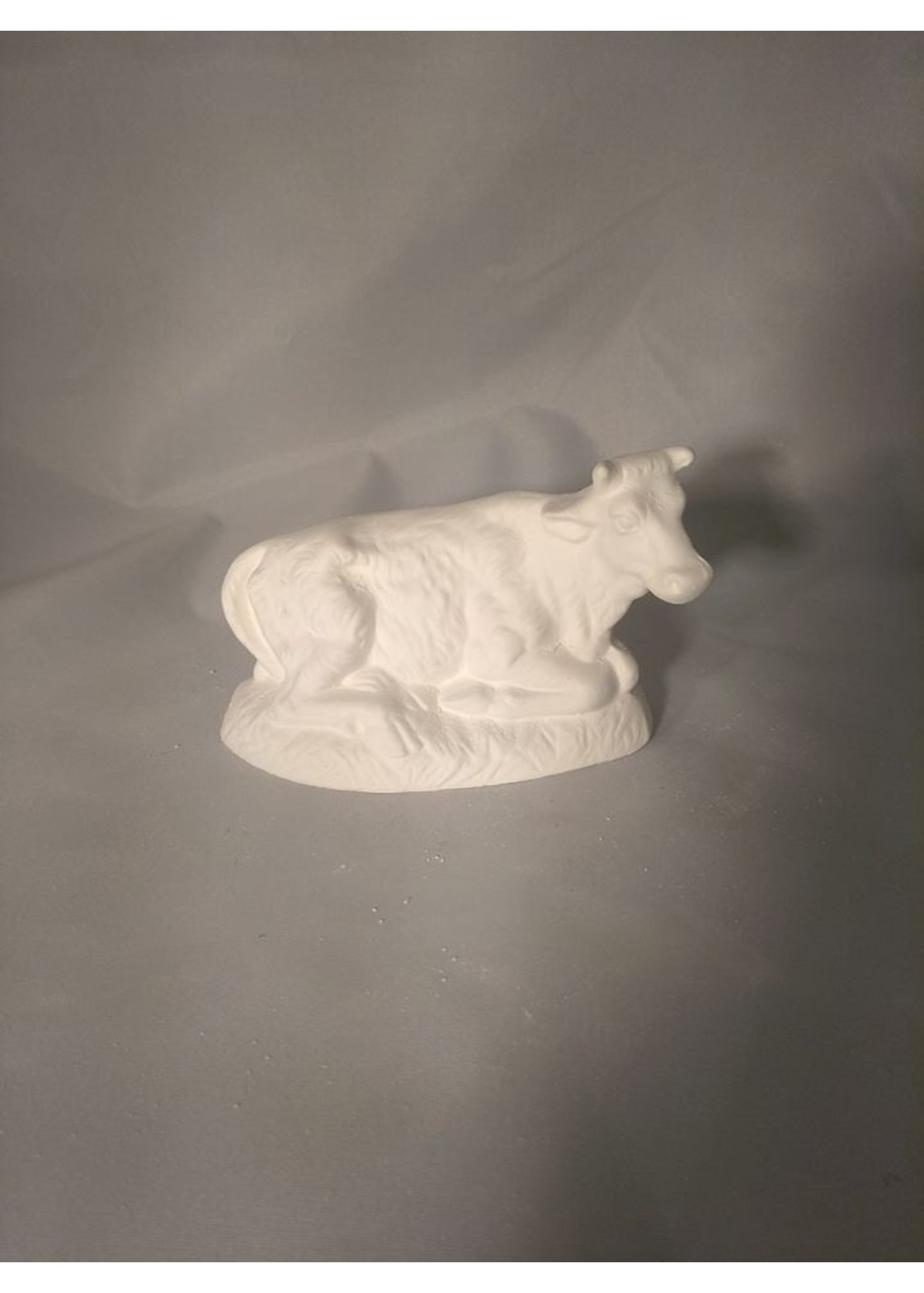 Creative Kreations Ceramics and Gifts Nativity Cow 5" Ceramic Bisque, Ready To Paint