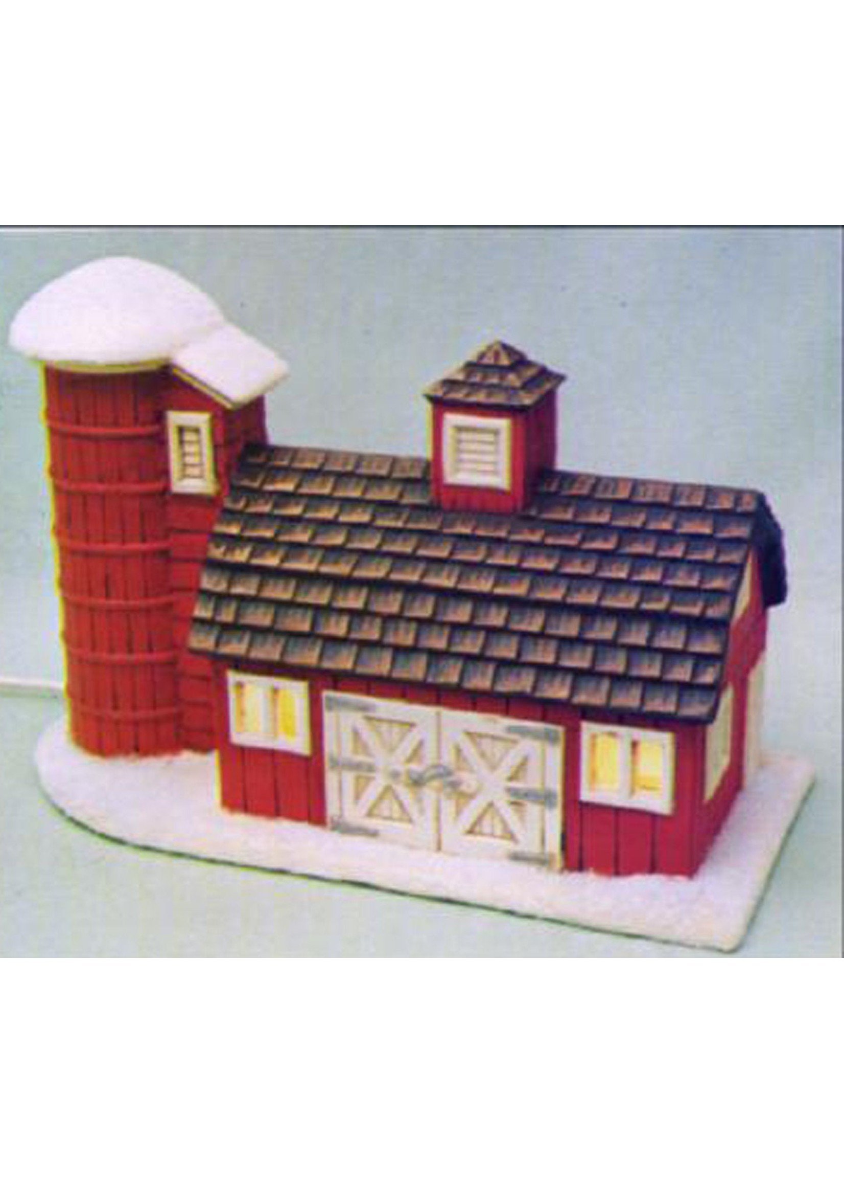 Creative Kreations Ceramics and Gifts Barn and Silo Village House 7" high ceramic bisque, ready to paint