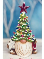 Creative Kreations Ceramics and Gifts Tannenbaum Gnome 9" ceramic bisque ready to paint with light kit