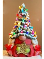 Creative Kreations Ceramics and Gifts Lady Tannenbaum Gnome 9" ceramic bisque U paint with light kit