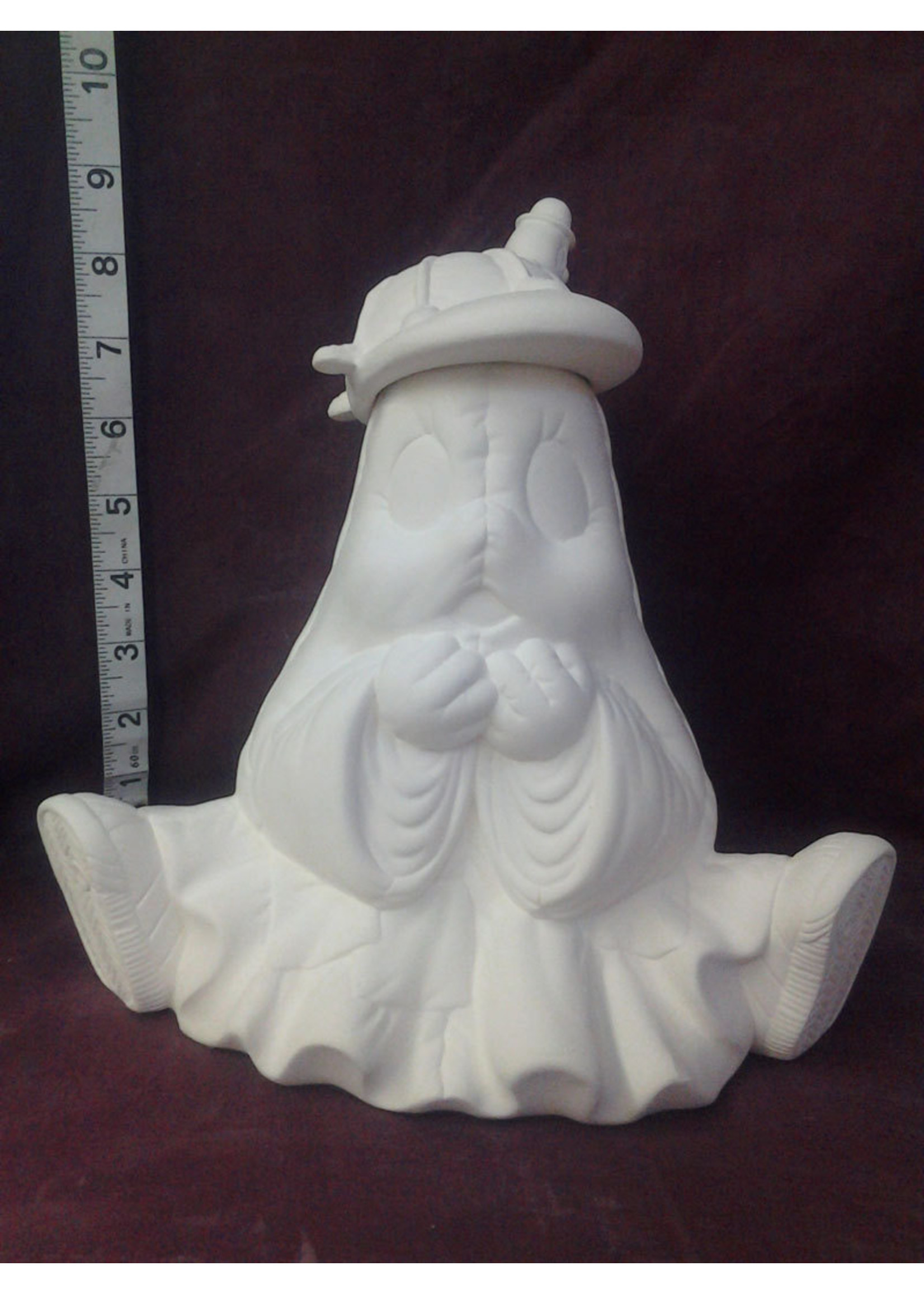 Creative Kreations Ceramics and Gifts Soft Sculpture Ghost ready to paint 10" x 9" ceramic bisque