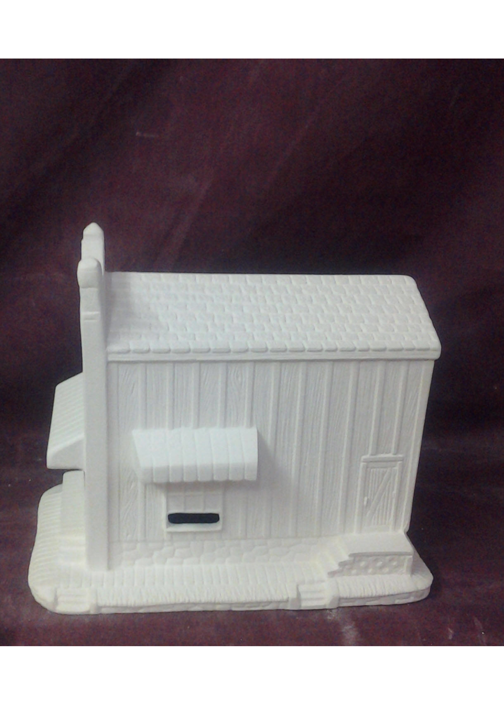 Creative Kreations Ceramics and Gifts Crystal Creek General Store 7" ready to paint ceramic bisque w cut outs