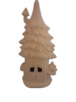 Creative Kreations Ceramics and Gifts Double Door Pine Fairy House 9 1/2" ready to paint ceramic bisque