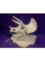 Creative Kreations Ceramics and Gifts Triceratops Skull 7" Ceramic Bisque, ready to paint