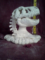 Creative Kreations Ceramics and Gifts T Rex Skull 6 1/2" x 6" Ceramic Bisque, Ready to Paint