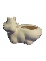 Creative Kreations Ceramics and Gifts Cow Scrubby Pot 6" x 4" Ceramic Bisque, Ready to Paint