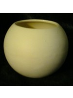 Creative Kreations Ceramics and Gifts Ball Planter Pot 9" x 6" Ceramic Bisque, Ready to Paint