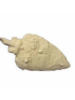 Creative Kreations Ceramics and Gifts Native with Wolf Arrowhead 5" x 11" Ceramic Bisque, Ready to Paint