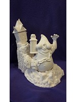 Creative Kreations Ceramics and Gifts Ghost in A Dirt Hole 10" x 10" Ceramic Bisque, Ready to Paint