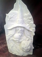Creative Kreations Ceramics and Gifts Driftwood Witch 8" Ceramic Bisque, Ready to Paint