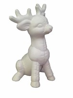 Creative Kreations Ceramics and Gifts Sitting face Forward Softy Reindeer 8" Ceramic Bisque, Ready to Paint