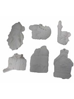Creative Kreations Ceramics and Gifts Mice Ornaments Asst #1 set of 6 Ceramic Bisque Ready To Paint