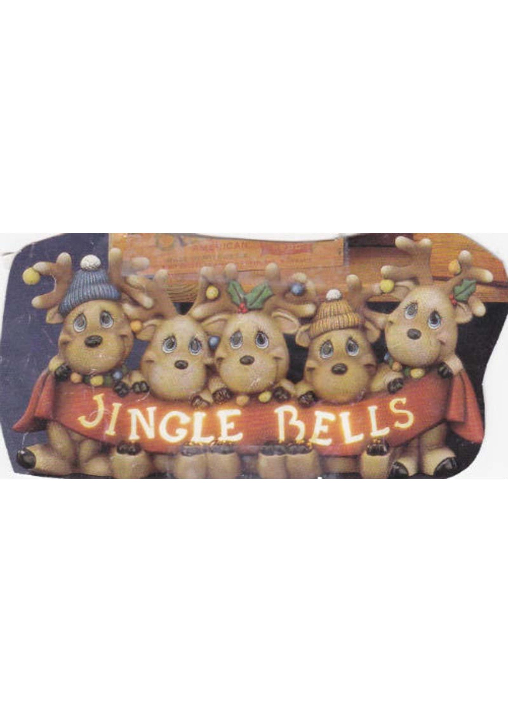 Creative Kreations Ceramics and Gifts Jingle Bells Reindeer 18" L Ceramic Bisque, Ready to Paint w/ Cut out and Clip Light