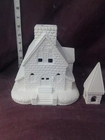 Creative Kreations Ceramics and Gifts Crystal Creek Church Village 12" x 7" x 7" Ceramic Bisque, Ready To Paint