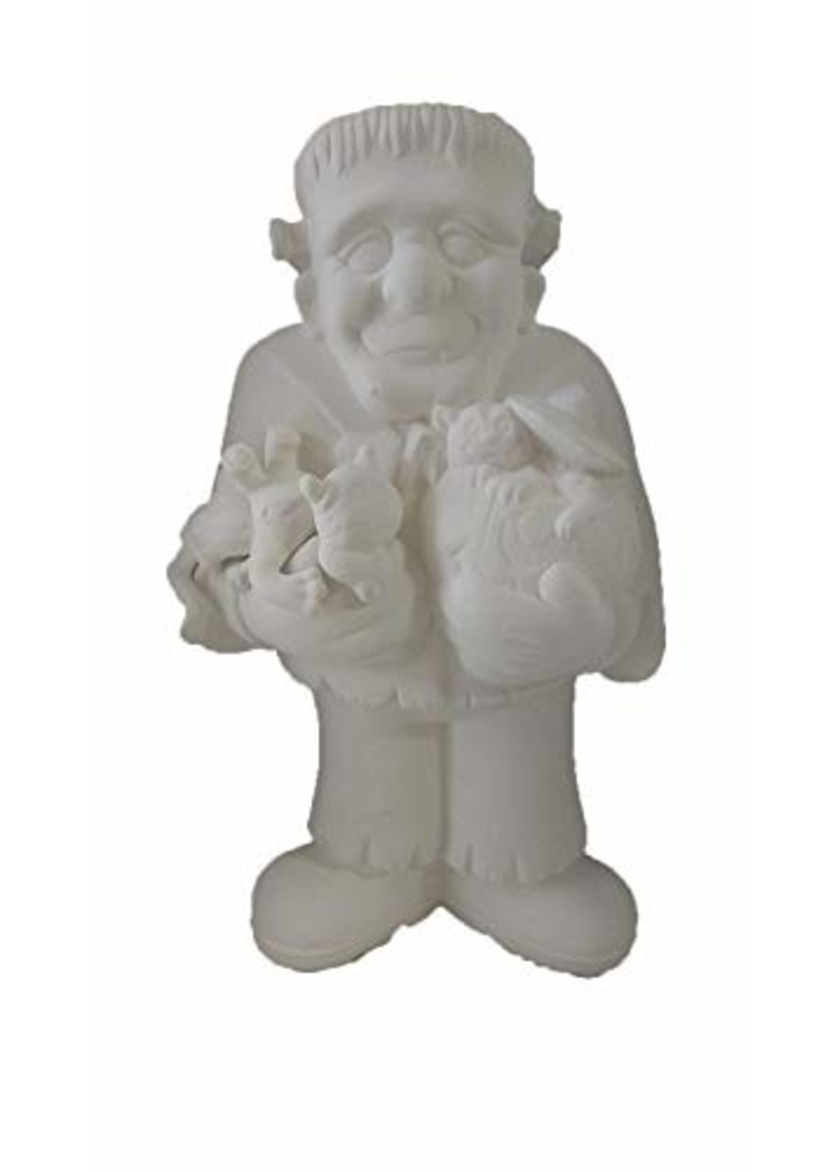 Creative Kreations Ceramics and Gifts Frankie and Friends ready to paint 17" Ceramic Bisque, Ready to Paint w/ cut out and clip light