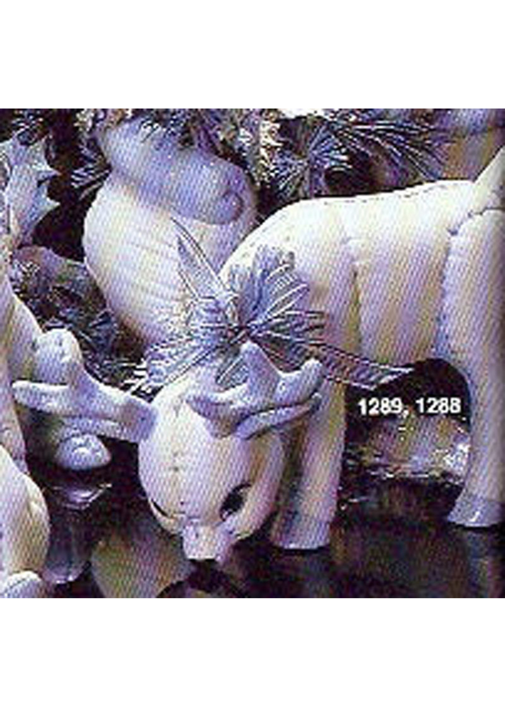 Creative Kreations Ceramics and Gifts Soft Sculpture Sleigh and 4 Reindeer Ceramic Bisque, Ready to Paint