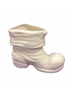 Creative Kreations Ceramics and Gifts Santa Boot 6" Ceramic Bisque, Ready To Paint
