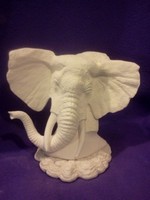 Creative Kreations Ceramics and Gifts Elephant Bust with Base 6" Ceramic Bisque, Ready to Paint