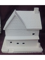 Creative Kreations Ceramics and Gifts Crystal Creek Trading Post 7" x 7" Ceramic Bisque, Ready to Paint with Cut outs