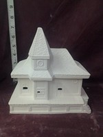 Creative Kreations Ceramics and Gifts Crystal Creek Train Depot 7" x 7" Ceramic Bisque, Ready to Paint with Cut Outs