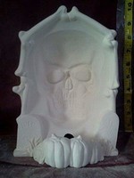 Creative Kreations Ceramics and Gifts Skeleton Illuminate 9" Ceramic Bisque, Ready to Paint