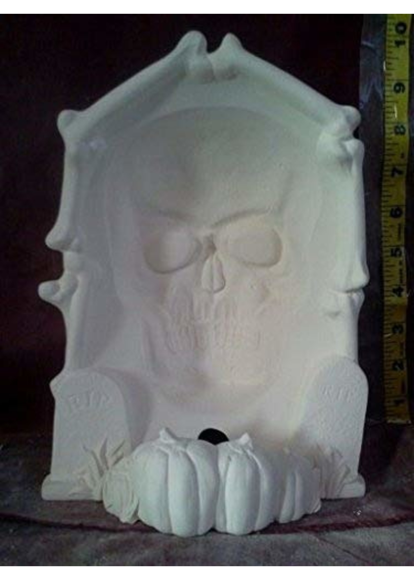 Creative Kreations Ceramics and Gifts Skeleton Illuminate 9" Ceramic Bisque, Ready to Paint