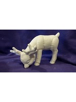 Creative Kreations Ceramics and Gifts Soft Sculpture Grazing Reindeer 8" Ceramic Bisque, Ready to Paint