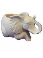 Creative Kreations Ceramics and Gifts Elephant Planter Pot 6" Ceramic Bisque, Ready to Paint