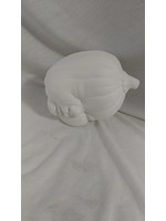 Creative Kreations Ceramics and Gifts Halloween Pumpkin Sleeping 6" Ceramic Bisque, Ready to Paint