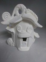 Creative Kreations Ceramics and Gifts Caterpillar Pumpkin Shell 7" ceramic bisque ready to paint