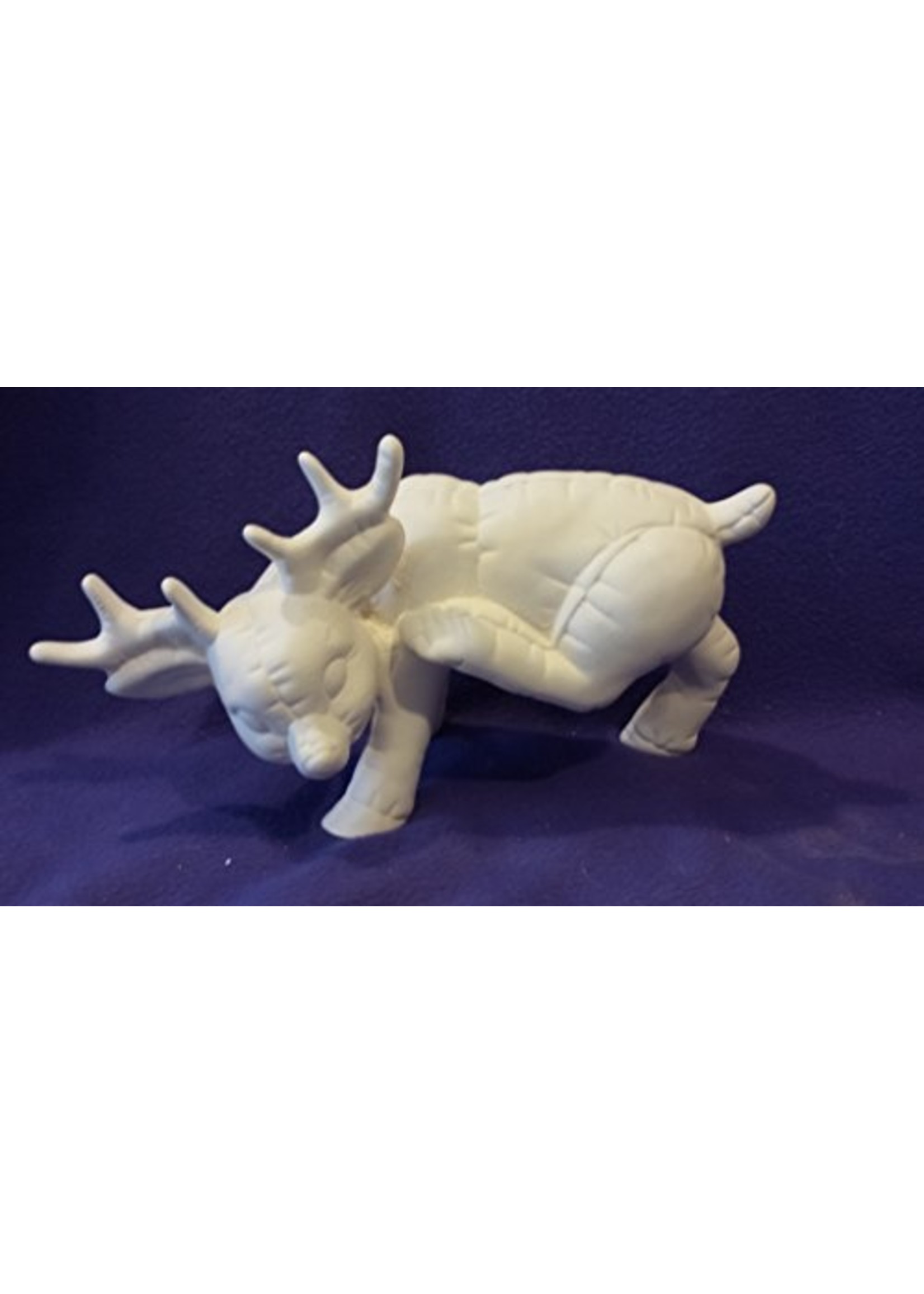 Creative Kreations Ceramics and Gifts Soft Sculpture Scratching Reindeer 8" Ceramic Bisque, Ready to Paint